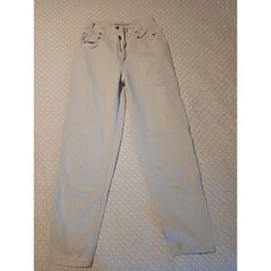 Zena‎ Jeans High Waisted Mom Jeans Women 26 Cream Good Vintage Tapered Leg